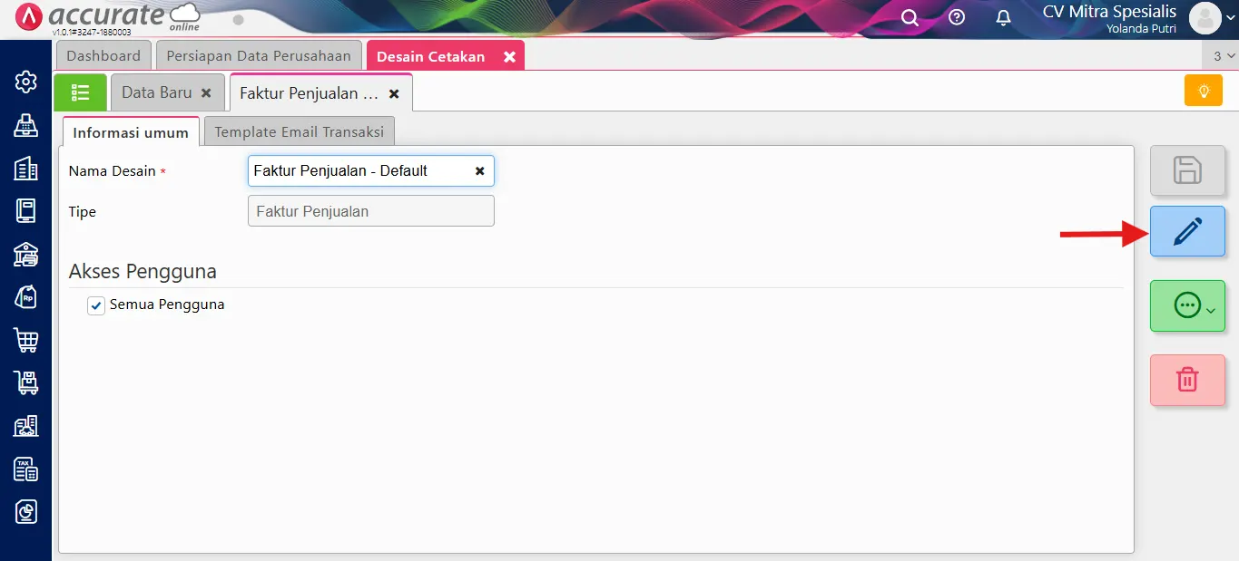 cara menampilkan terbilang di faktur penjualan